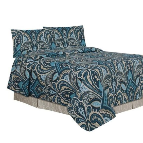 Millano Paisley 4-Piece Sheet Set - Picture 2 of 3